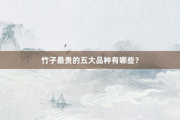 竹子最贵的五大品种有哪些？